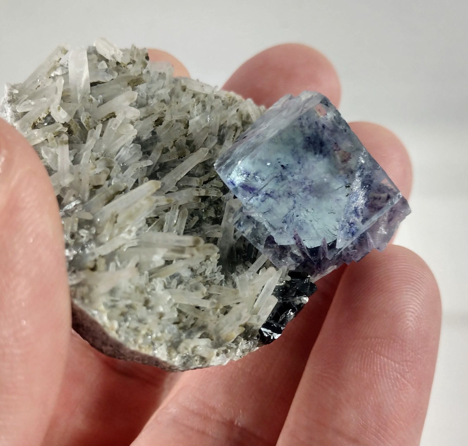 Fluorite on Quartz