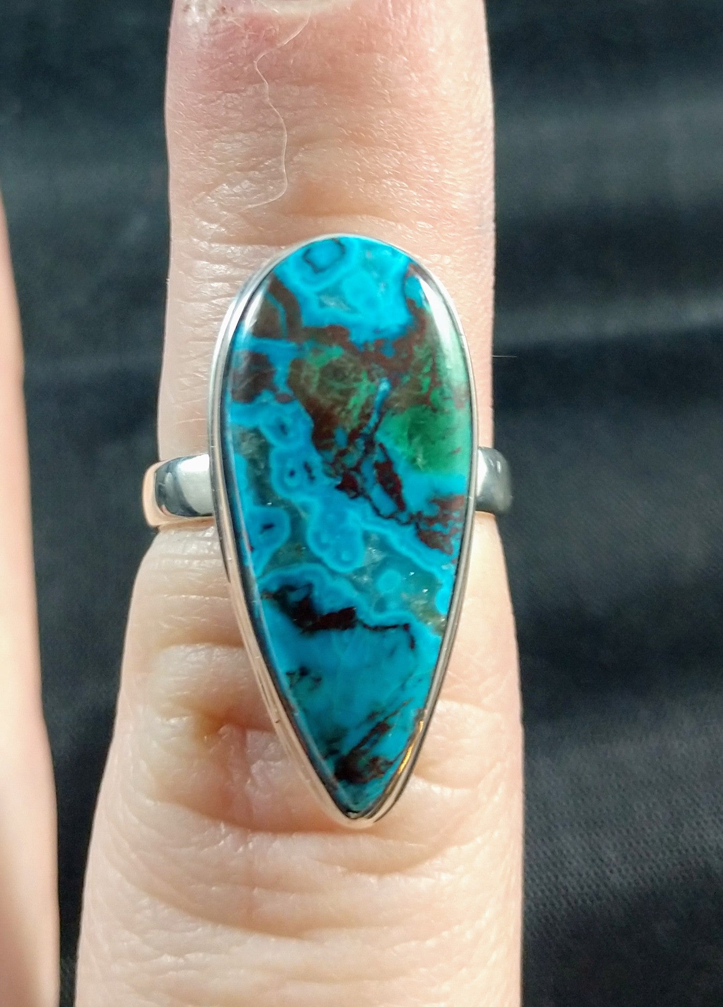 Chrysocolla Ring in Sterling Silver