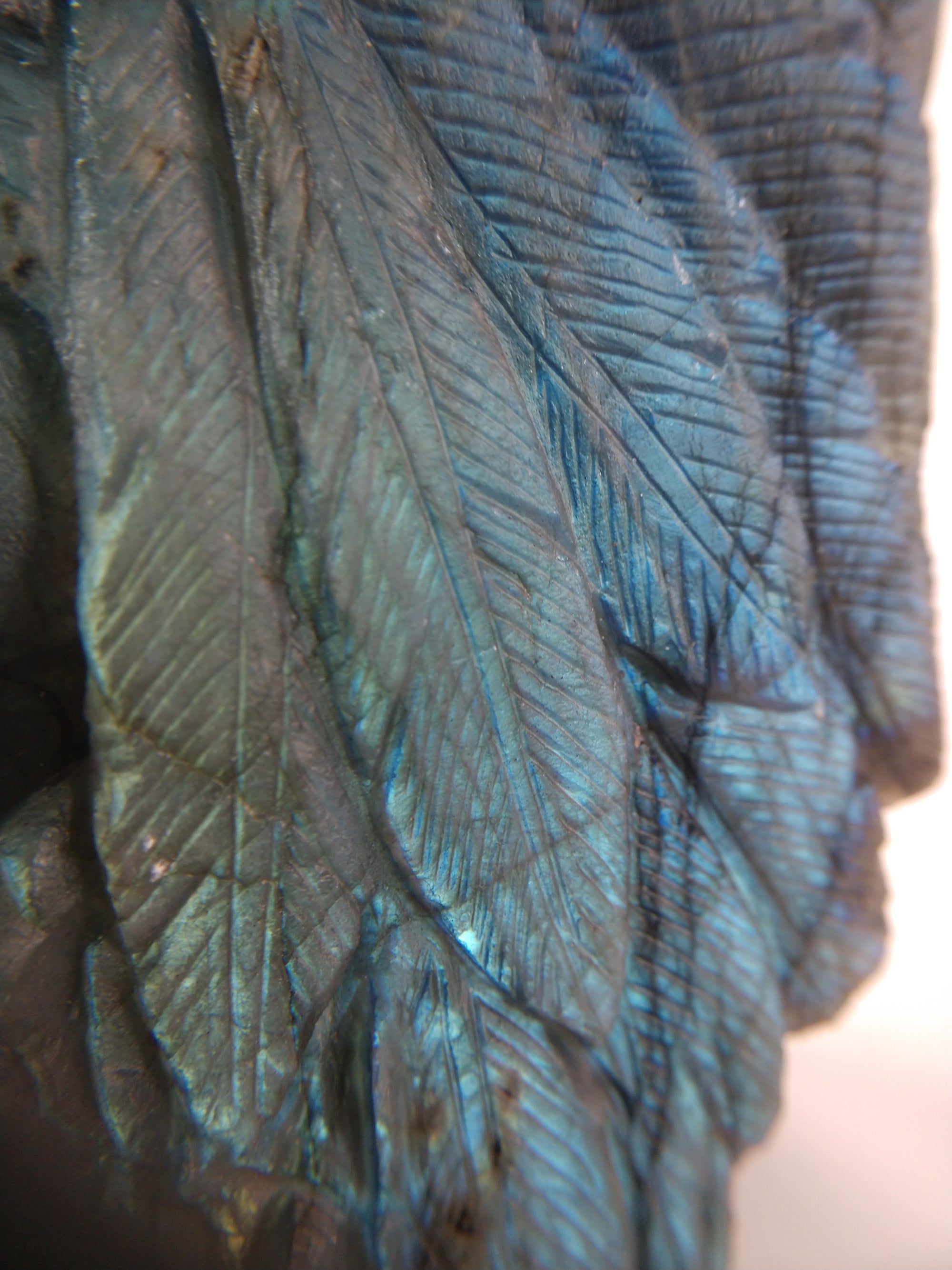 Labradorite Carving of Native American Figure