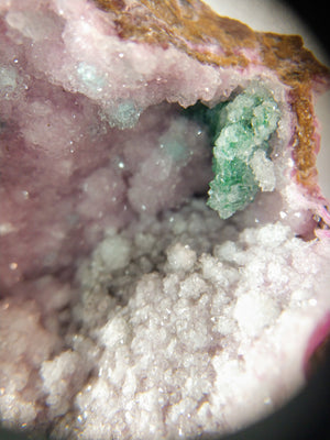 Spherocobaltite with Malachite and Quartz 