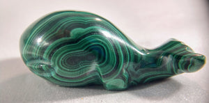 Malachite Whale Carving