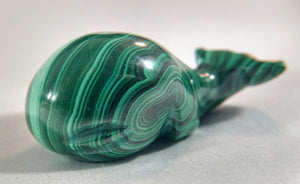 Malachite Whale Carving