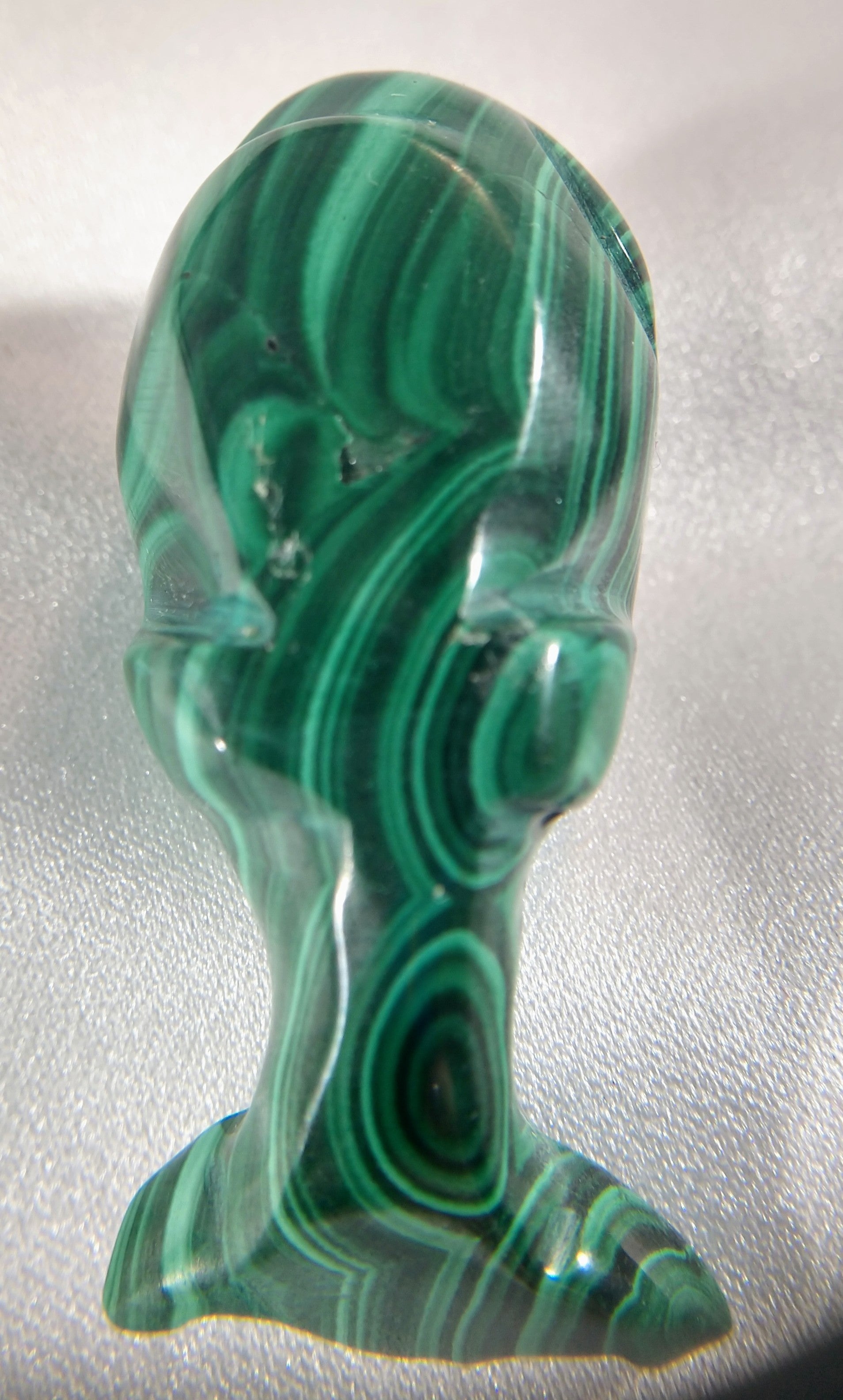 Malachite Whale Carving