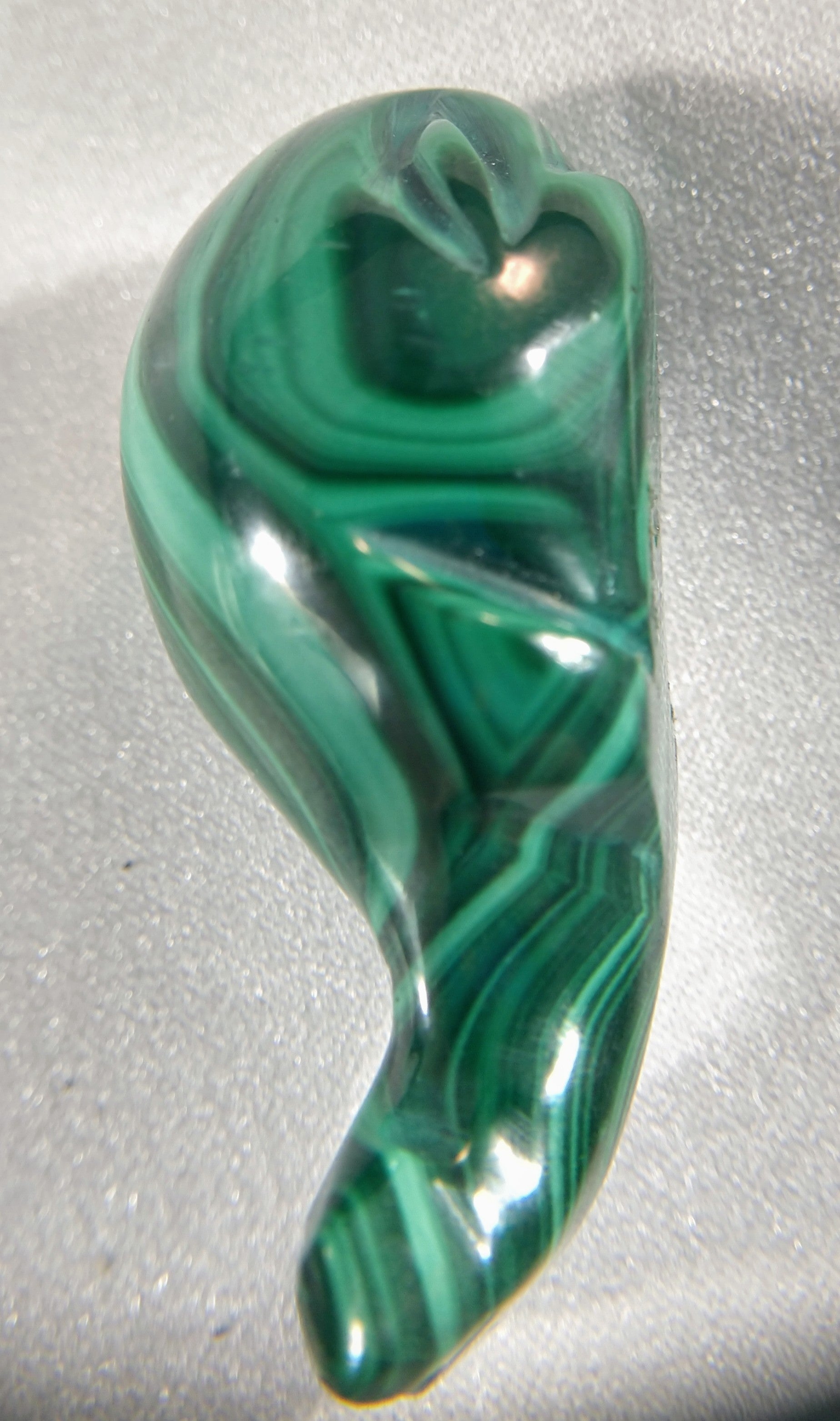 Malachite Whale Carving