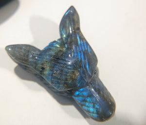 Labradorite Wolf Head Bead