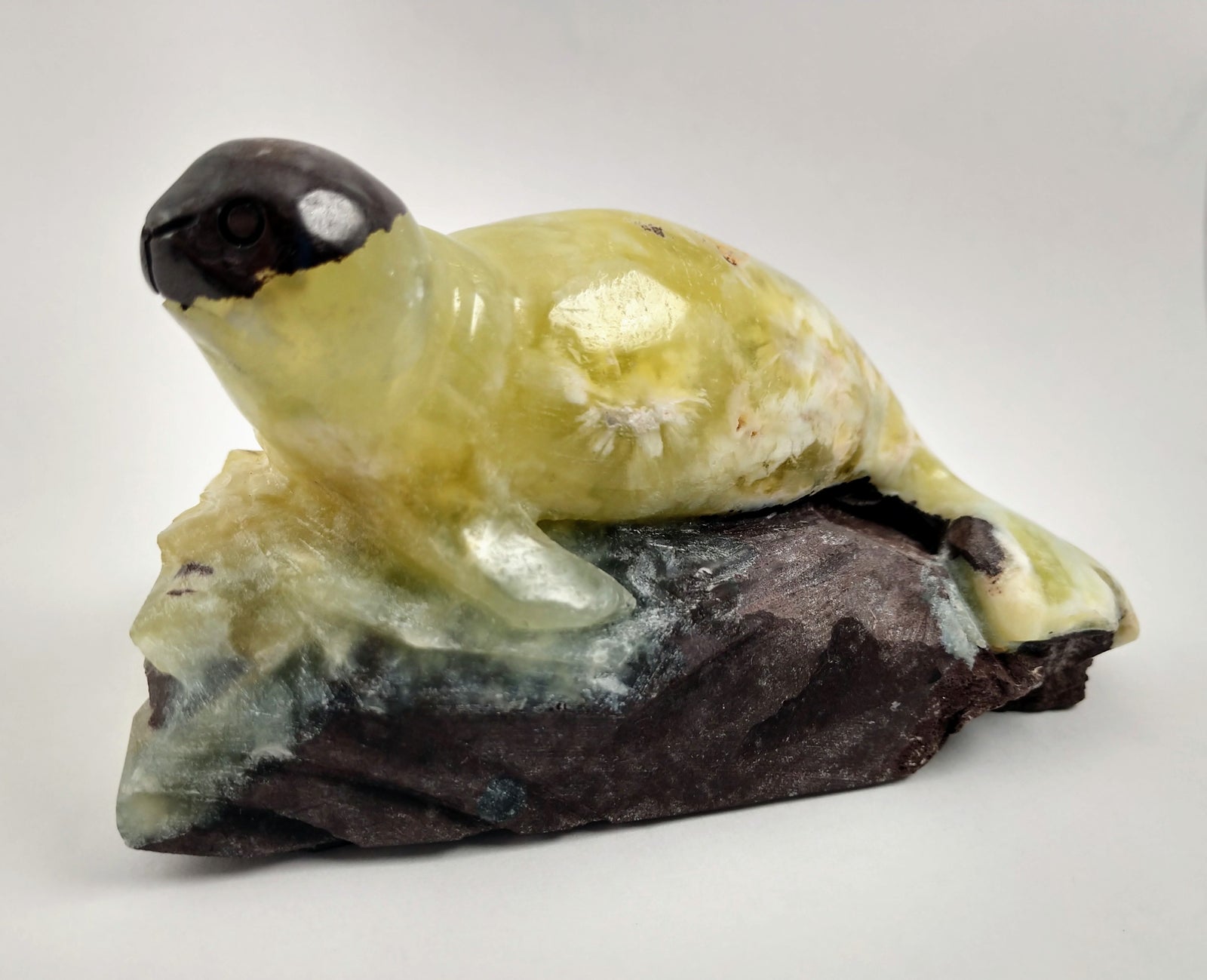 Prehnite Seal Carving