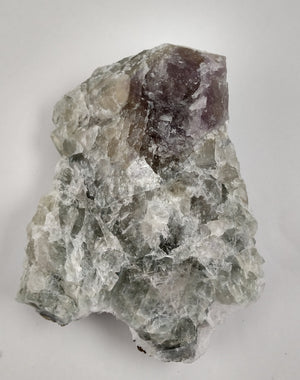 Quartz w/ Pyrite, Chalcopyrite on Fluorite (China)