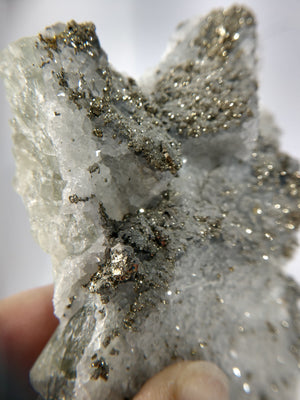 Quartz w/ Pyrite, Chalcopyrite on Fluorite (China)