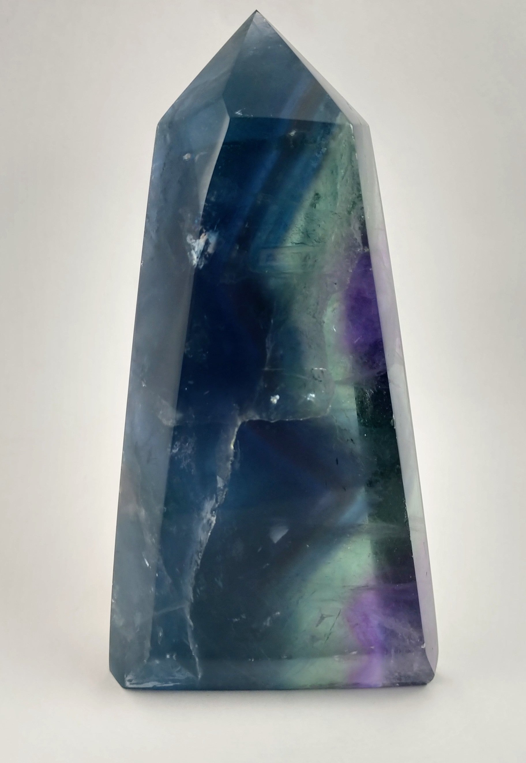 Rainbow Fluorite Point, China