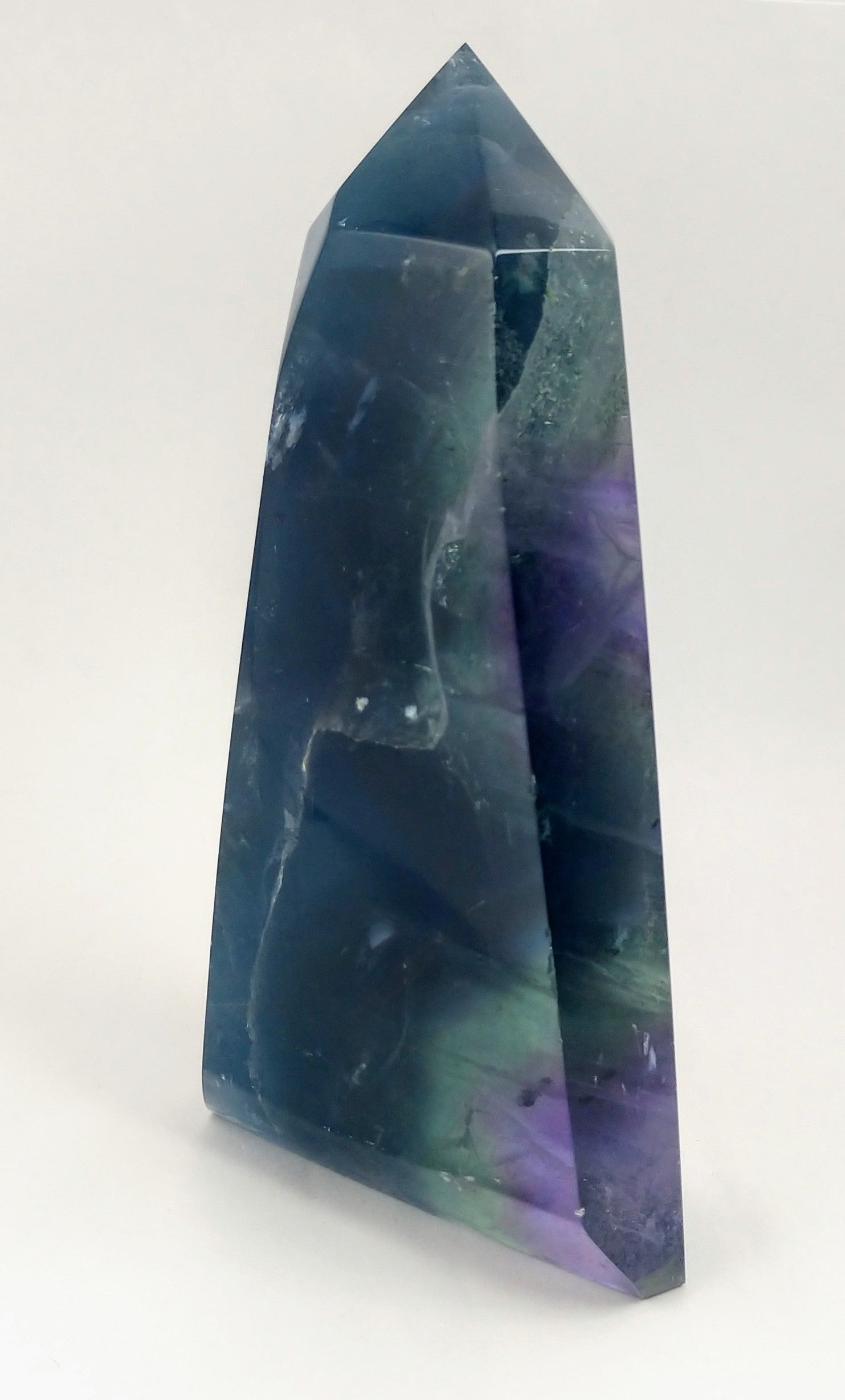 Rainbow Fluorite Point, China