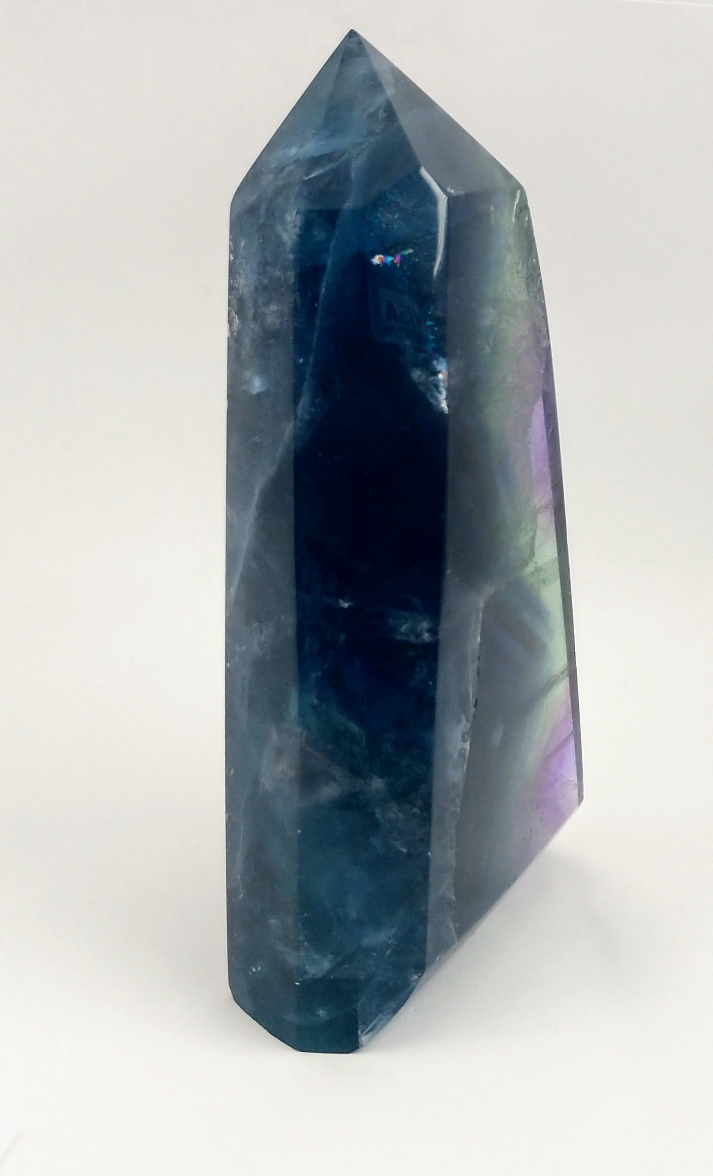 Rainbow Fluorite Point, China