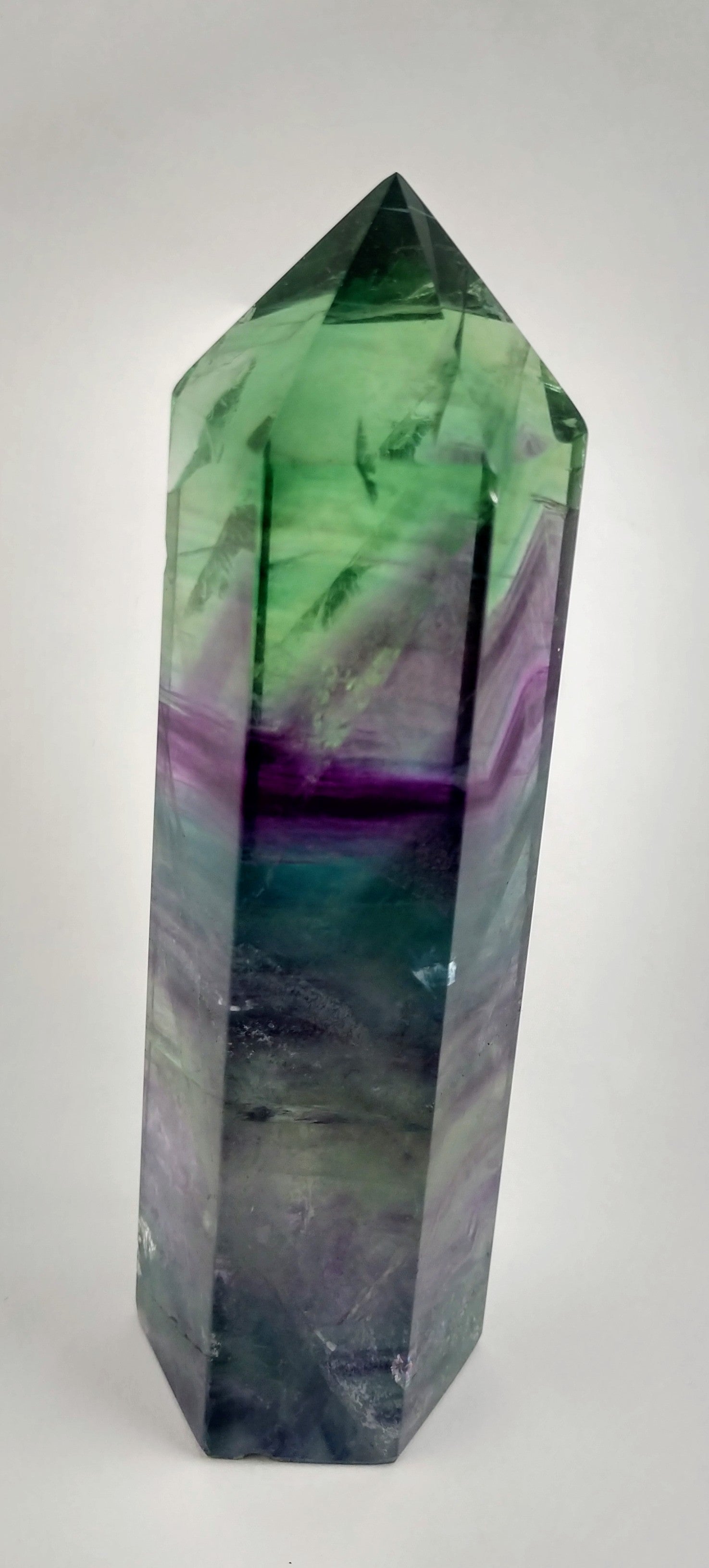 Rainbow Fluorite Point, China