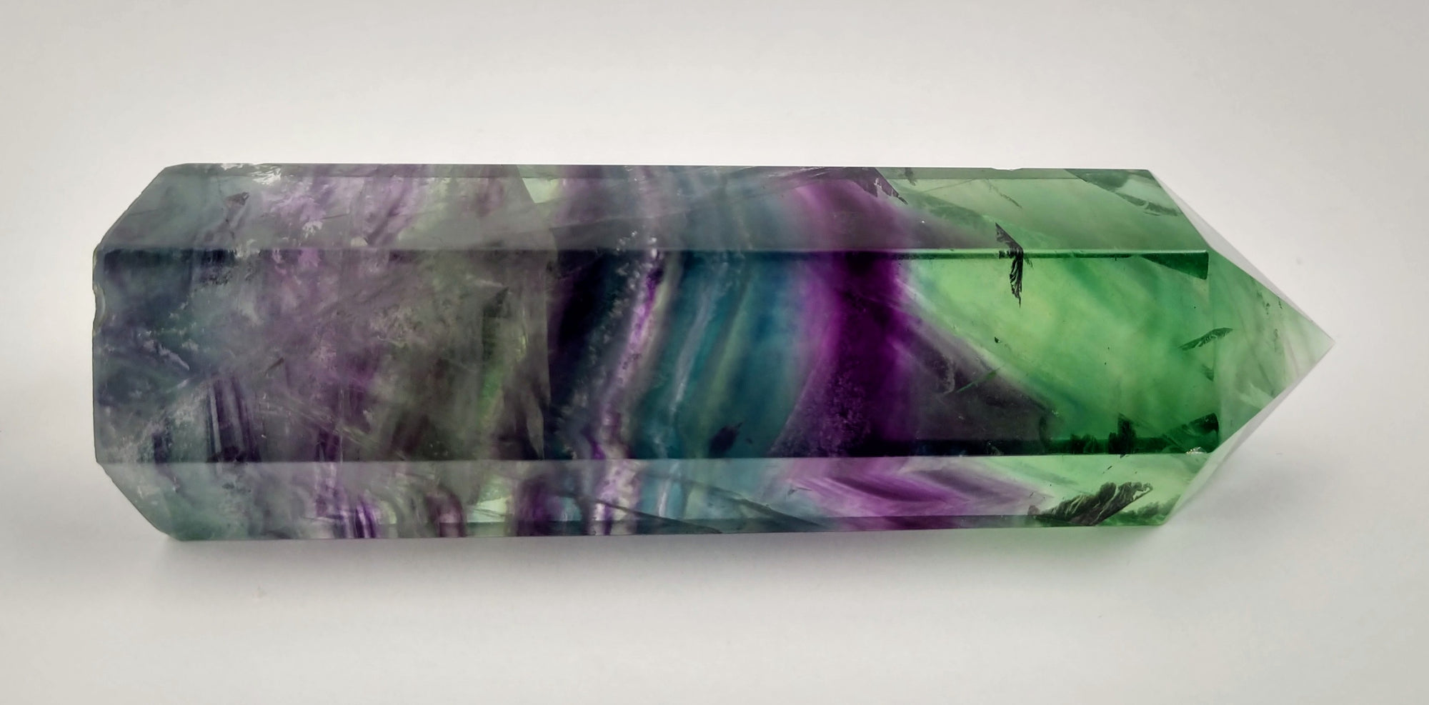 Rainbow Fluorite Point, China