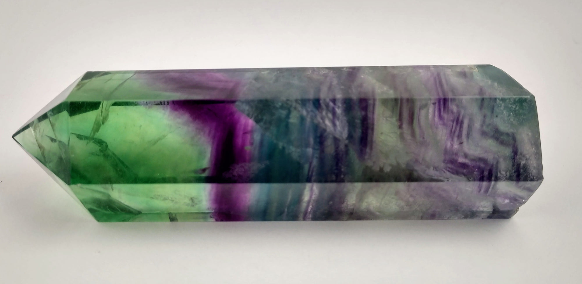 Rainbow Fluorite Point, China