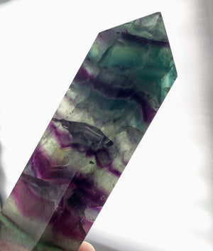 Rainbow Fluorite Point, China