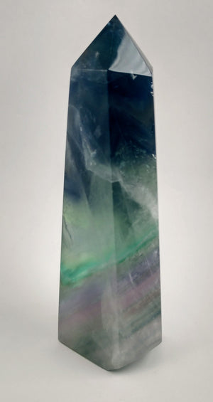 Rainbow Fluorite Point, China