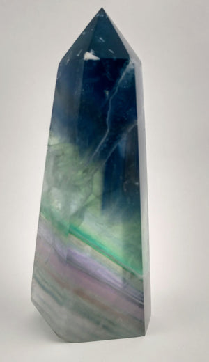 Rainbow Fluorite Point, China