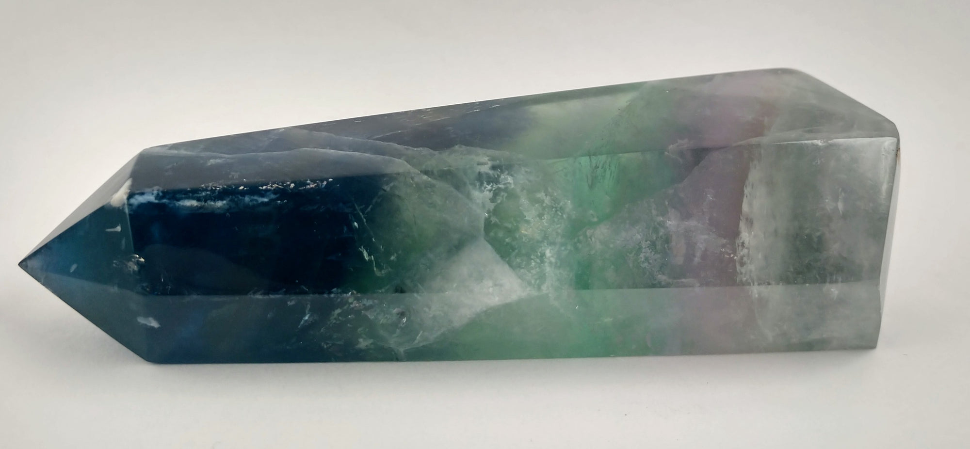 Rainbow Fluorite Point, China