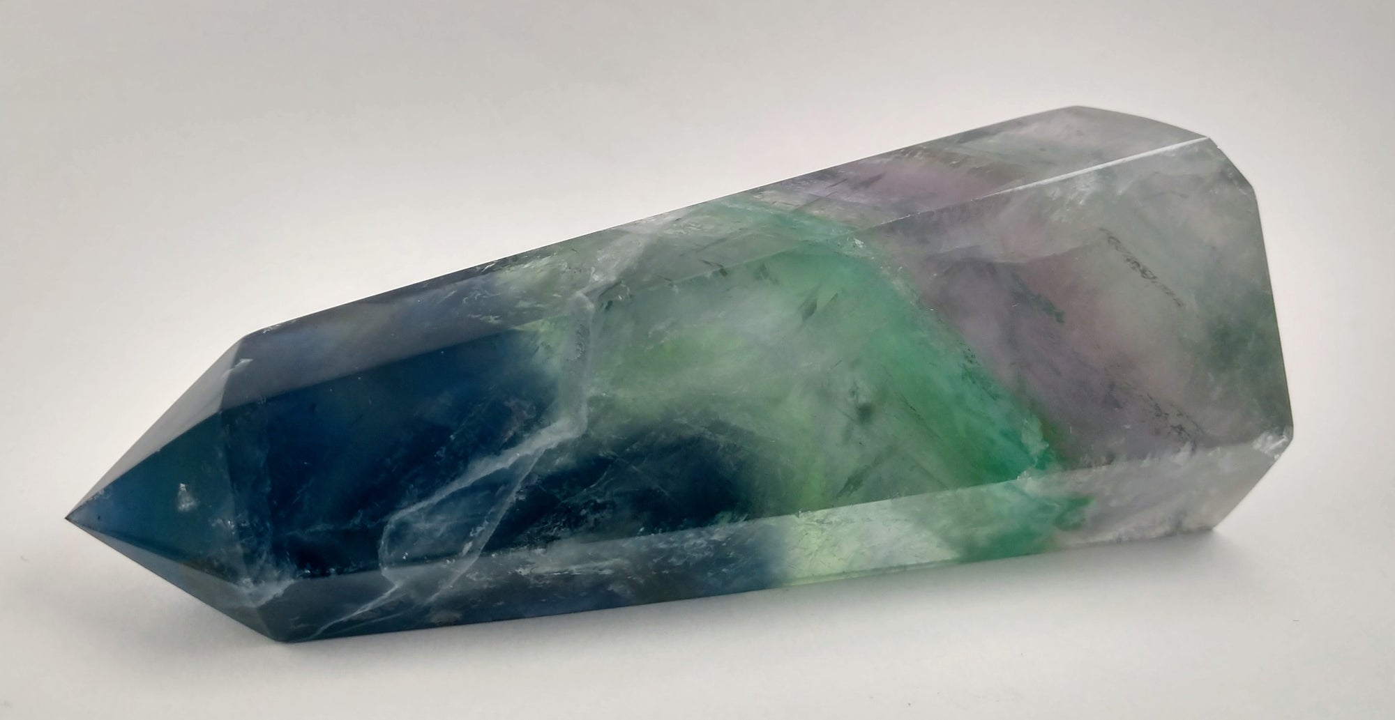 Rainbow Fluorite Point, China