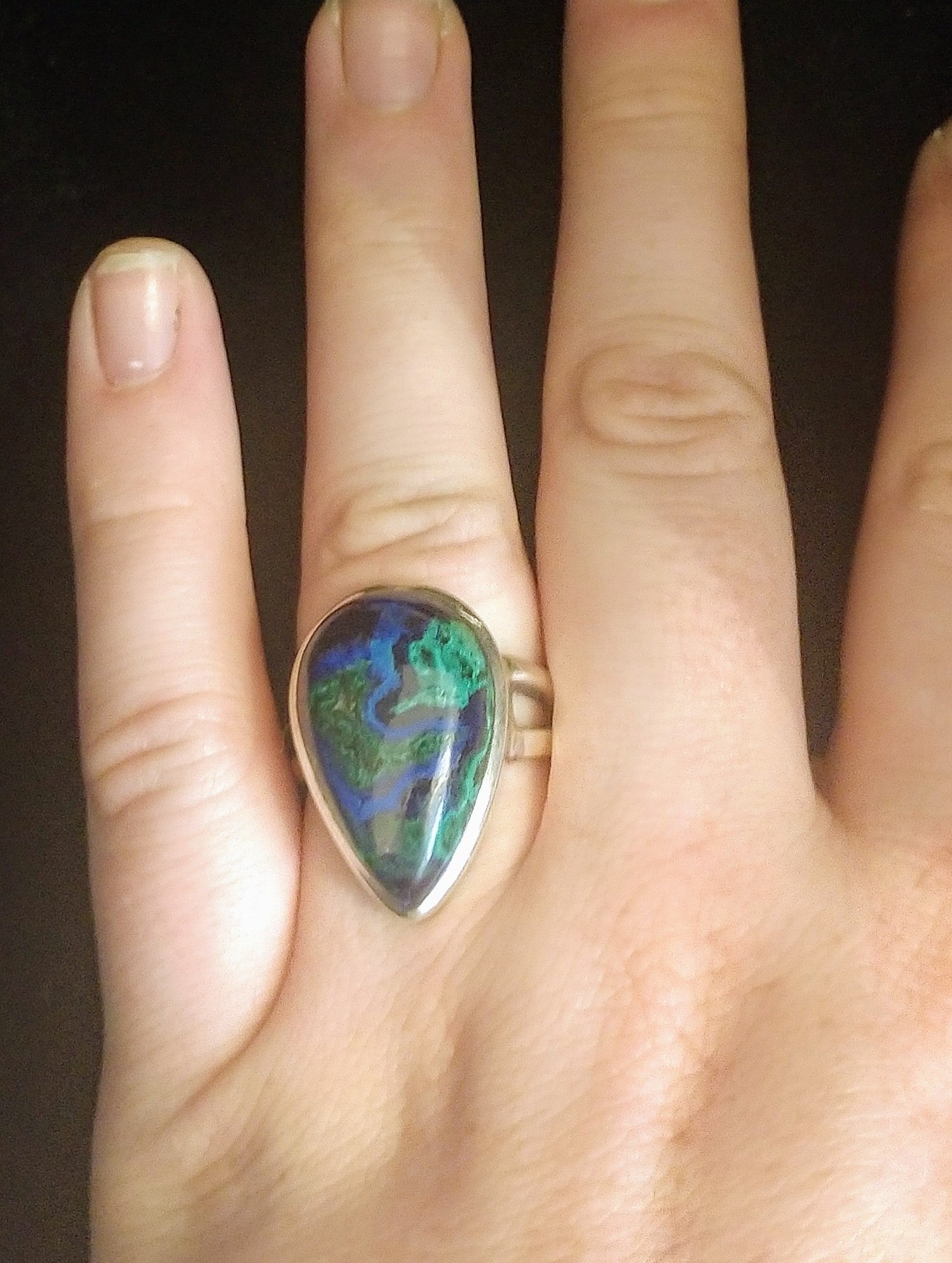 Malachite and Azurite Ring