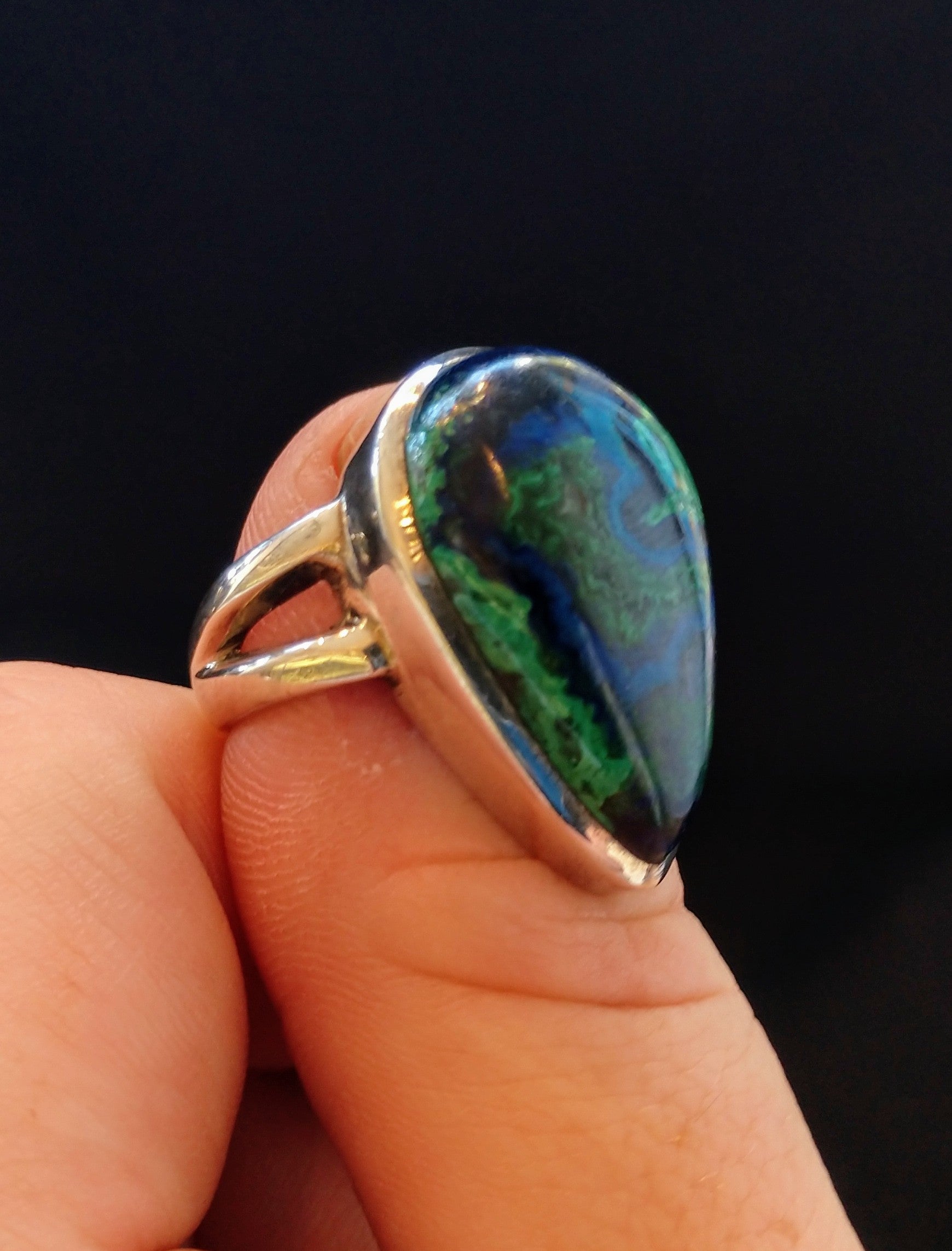 Malachite and Azurite Ring