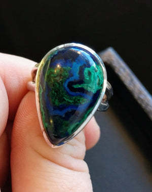 Malachite and Azurite Ring