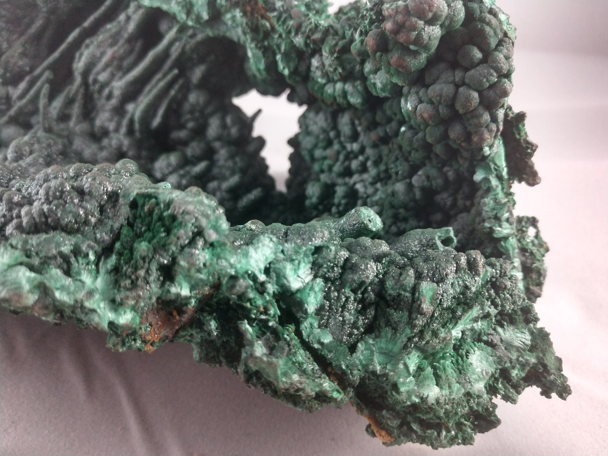 Malachite Stalactite Formation from the Congo
