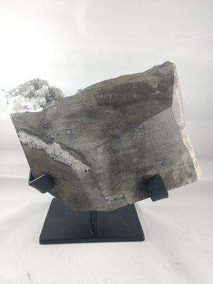 Black Quartz Stalactite Formation, 4.18 lbs. w/ Custom Metal Stand