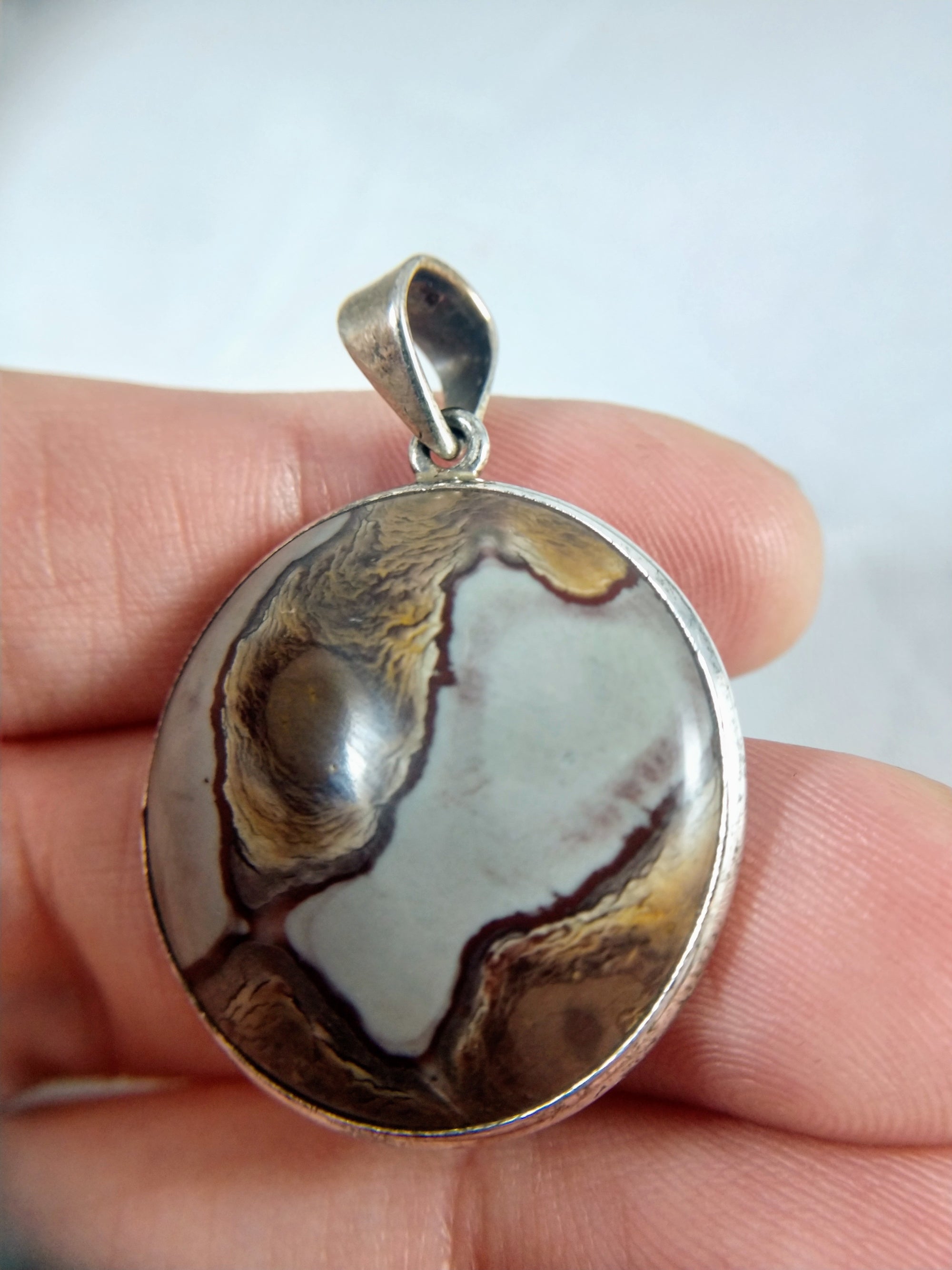 Jasper Pendant in Sterling Silver