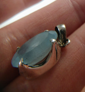 Aquamarine Faceted Pendant