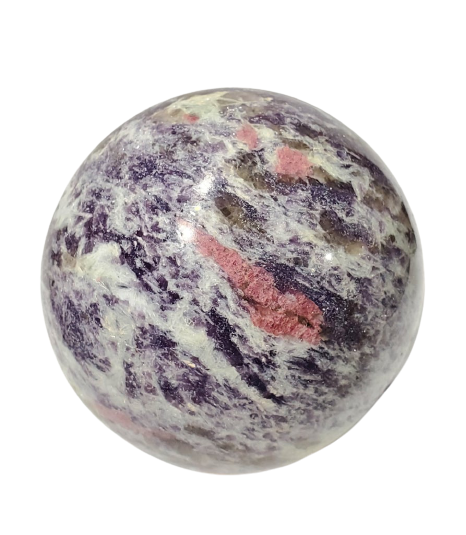 Pink Tourmaline and Lepidolite Sphere (Madagascar)