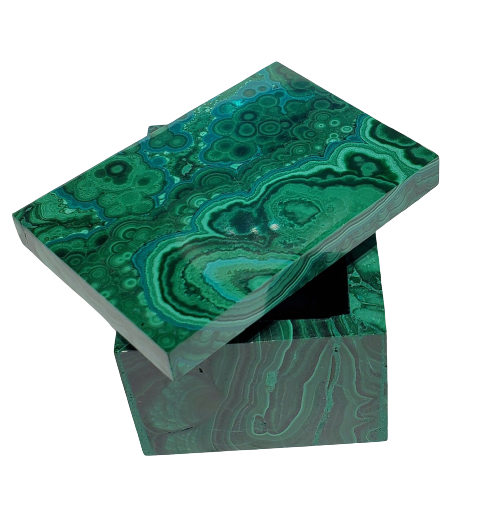Malachite and Cornetite Box (Congo)