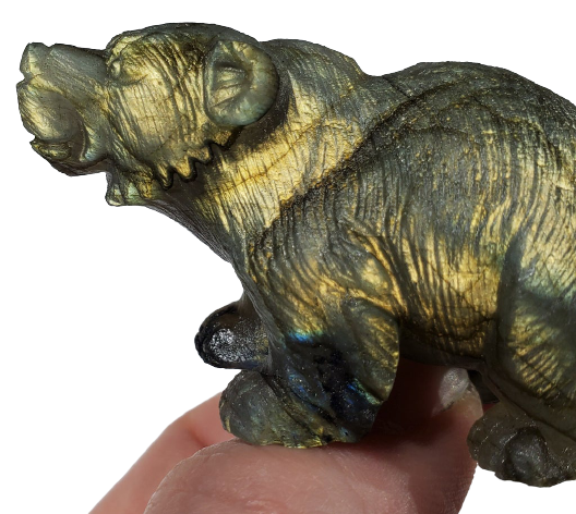 Labradorite Bear Carving