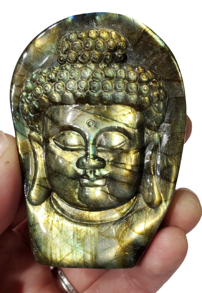 Labradorite Buddha Carving