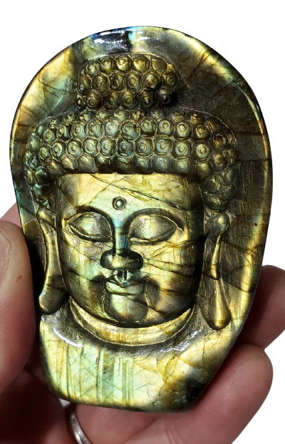Labradorite Buddha Carving