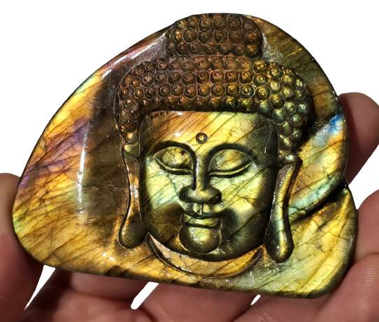 Labradorite Buddha Carving