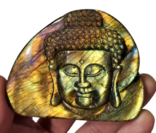 Labradorite Buddha Carving