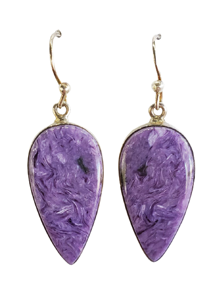 Charoite earrings deals