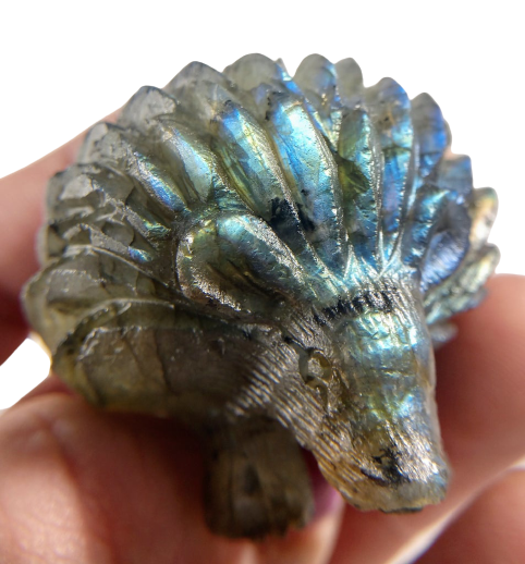 Labradorite Hedgehog Carving