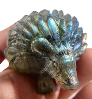 Labradorite Hedgehog Carving