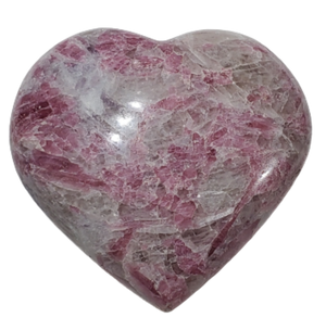 Pink Tourmaline, Lepidolite, and Cleavelandite Heart (Madagascar)