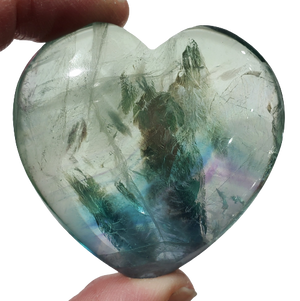 Rainbow Fluorite Heart (China)