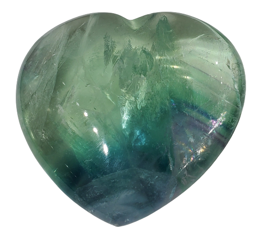 Rainbow Fluorite Heart (China)