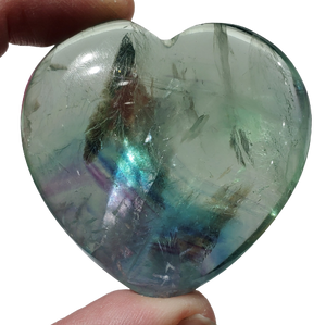 Rainbow Fluorite Heart (China)