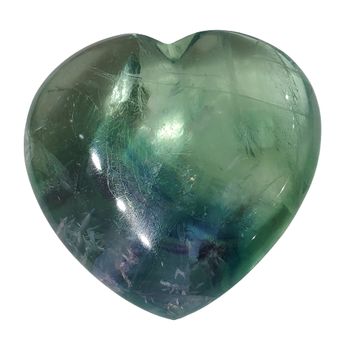 Rainbow Fluorite Heart (China)