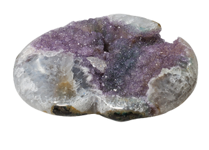 Druzy Amethyst and Calcite Heart (Uruguay)