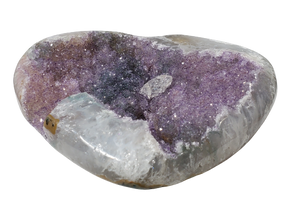 Druzy Amethyst and Calcite Heart (Uruguay)