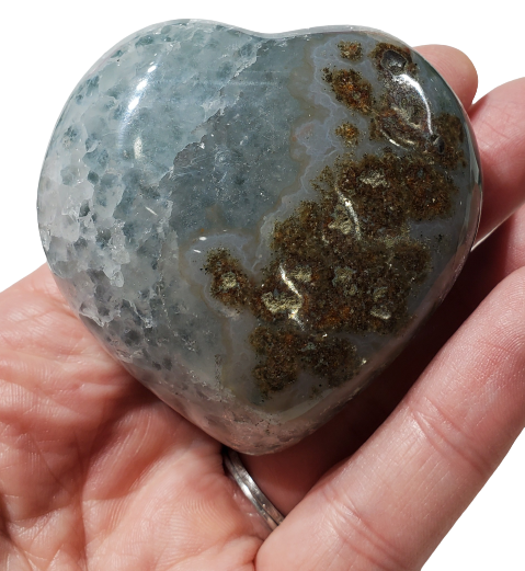 Druzy Quartz Heart (Uruguay)