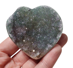 Druzy Quartz Heart (Uruguay)