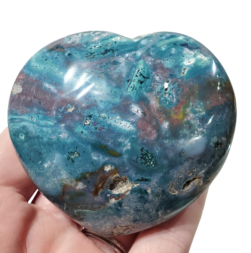 Sea Jasper Heart (Madagascar)